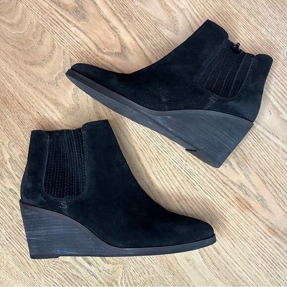 Frye & Co. Kaye Suede Chelsea Boot Pointed Toe Western Wedge Women’s Size 10 - Picture 8 of 11